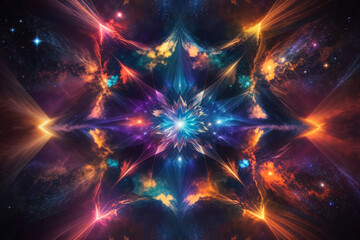 Obraz premium Colorful space galaxy cloud nebula. Stary night cosmos. Universe science astronomy. Supernova background wallpaper. Generative Al