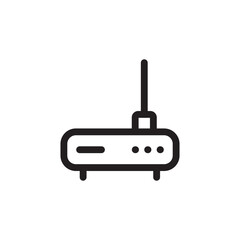 Fototapeta premium Router vector icon. Router flat sign design. Router distance symbol pictogram. UX UI icon