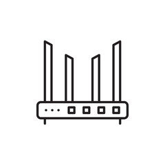 Router vector icon. Router flat sign design. Router distance symbol pictogram. UX UI icon