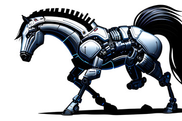 cybertic horse Generative AI
