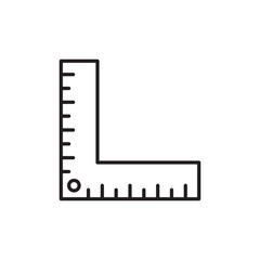 Ruler vector icon. Ruler flat sign design. Ruler distance symbol pictogram. UX UI scale icon