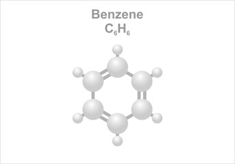 Simplified scheme of the benzene molecule.