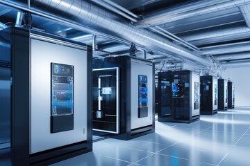 Naklejka premium Modern HVAC Systems with Full Automation