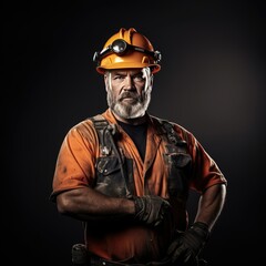 Naklejka premium Photograph captures the essence of the profession of Miner