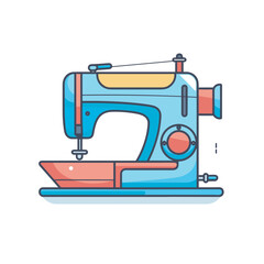 Vector of an illustration of a flat vector icon of a sewing machine