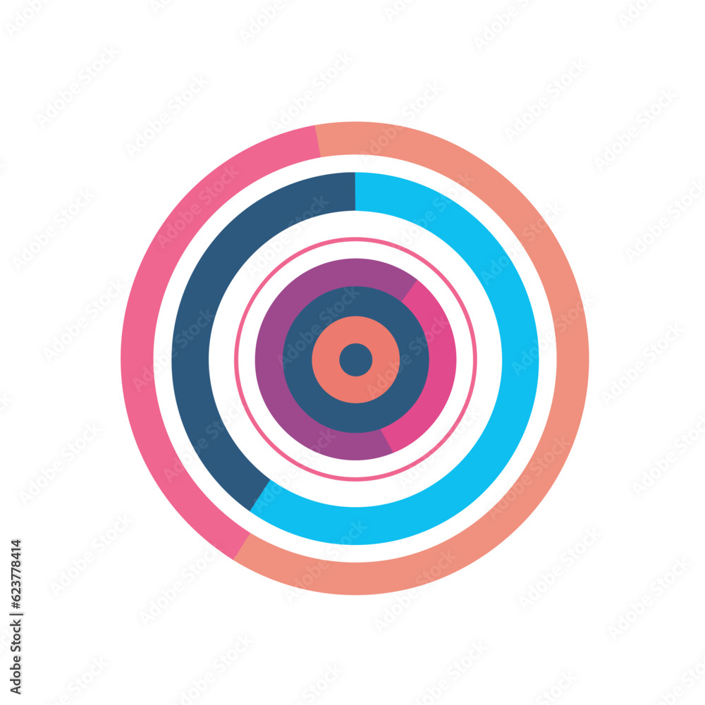Poster vector of a colorful flat icon with a white background