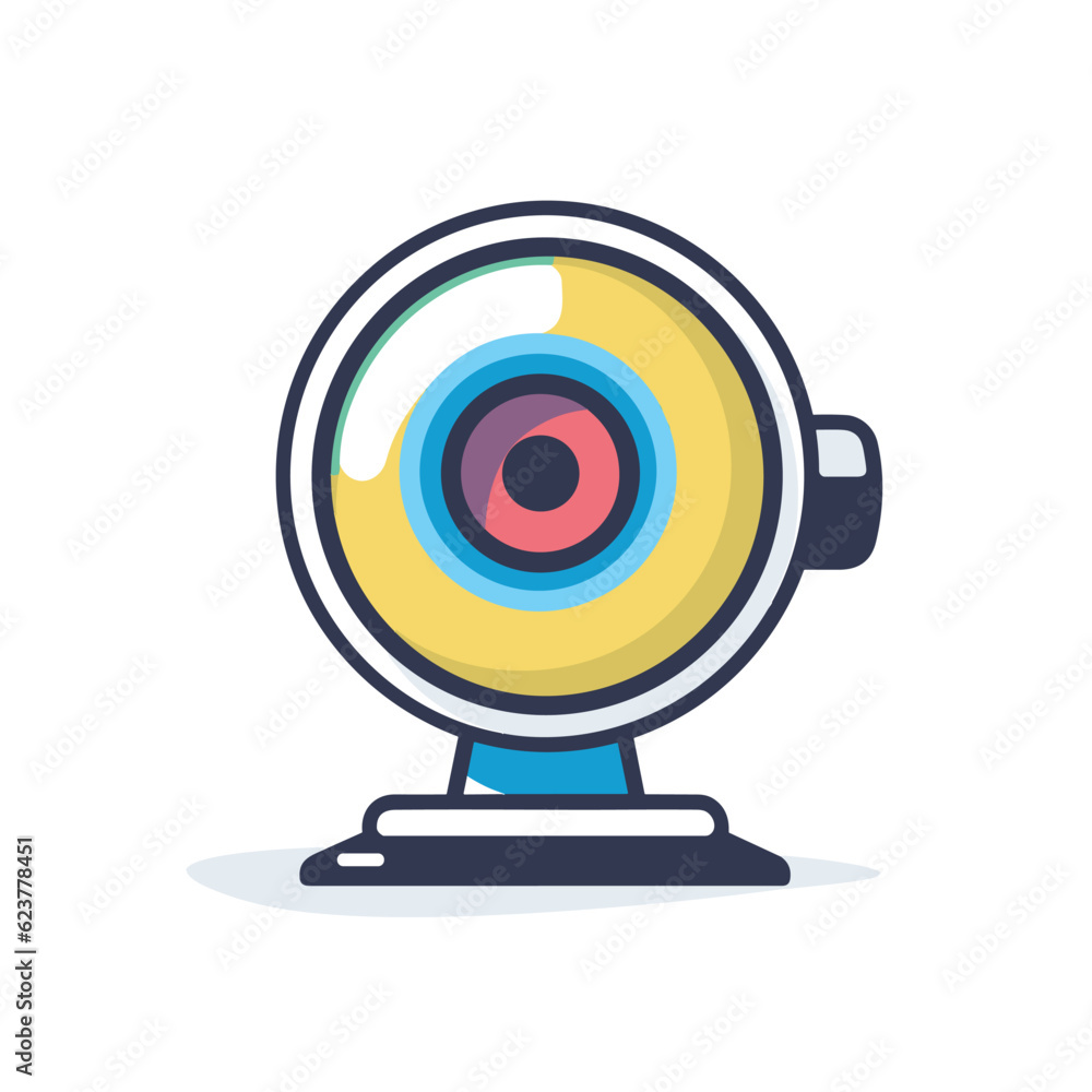 Poster vector of a colorful object on a white background