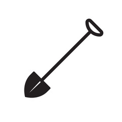 Shovel vector icon. Shovel flat sign design. Shovel symbol pictogram. UX UI icon