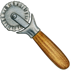 watercolor hand drawn kitchenware tools