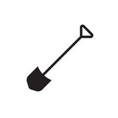 Shovel vector icon. Shovel flat sign design. Shovel symbol pictogram. UX UI icon