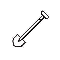 Shovel vector icon. Shovel flat sign design. Shovel symbol pictogram. UX UI icon
