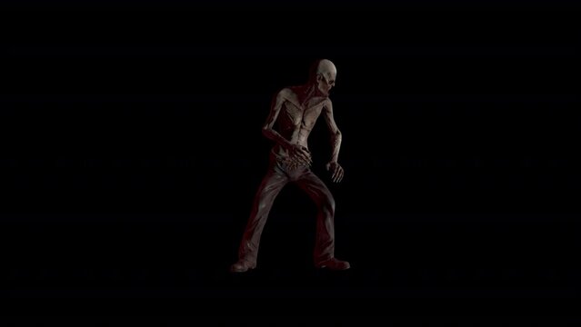 Scene Loop Animations of a zombie