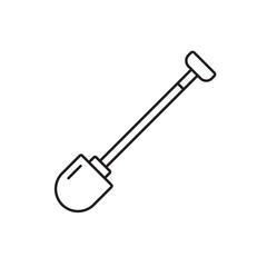 Shovel vector icon. Shovel flat sign design. Shovel symbol pictogram. UX UI icon