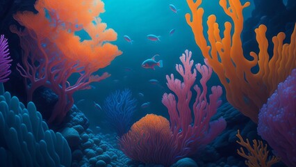 Fototapeta na wymiar Underwater sea view