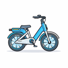 Fototapeta na wymiar Vector of a blue bicycle on a white background