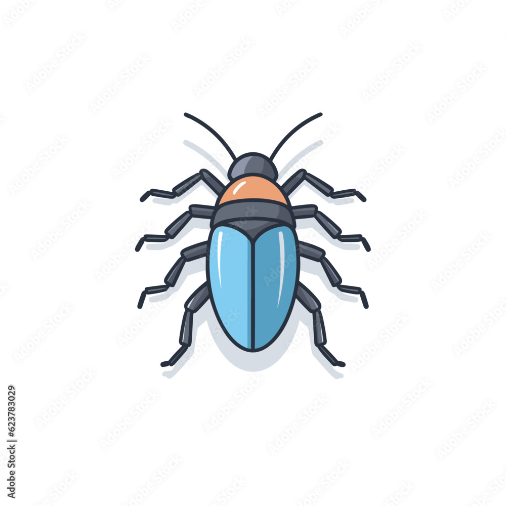 Poster vector of a bug icon on a clean white background