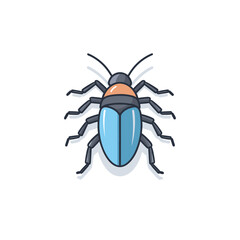 Vector of a bug icon on a clean white background