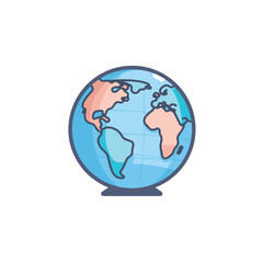 Vector of a world map globe icon