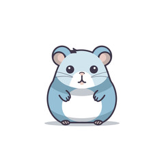 Vector of a cute and playful hamster cartoon character