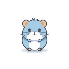 Vector of a cute and playful hamster cartoon character