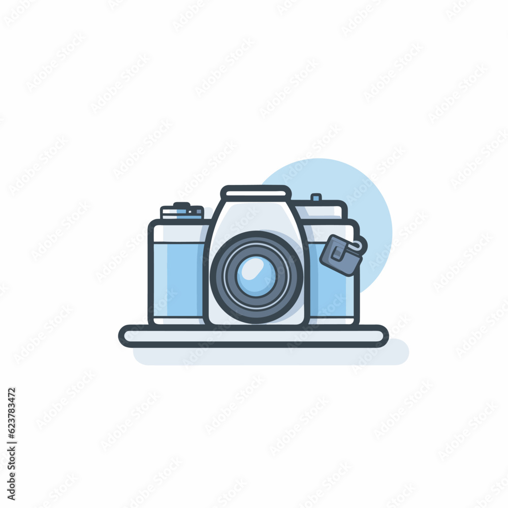 Poster vector of a camera on a table
