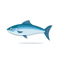 Fototapeta premium Vector of a fish swimming in water