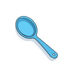 Vector of a blue magnifying glass on a white background