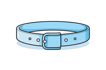 Vector of a blue belt with a buckle on it