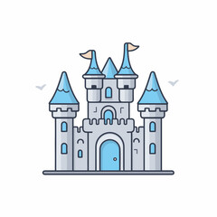 Vector of a castle with turrets