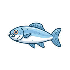 Vector of a swimming fish in a flat icon style