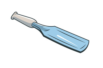Vector of a simple blue spatula icon on a clean white background