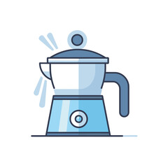 Vector of a minimalist coffee maker icon on a clean white background