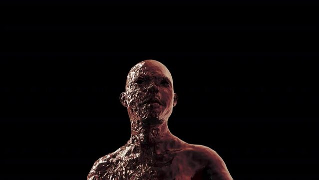Wound Face 3D Horror Character animation