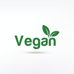 Vegan Bio, Ecology, Organic logo and icon, label, tag Isolated on white background