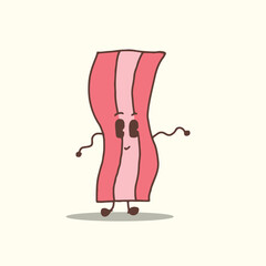 HAND DRAWING CUTE CHARACTER BREAKFAST DESIGN VECTOR ELEMENT