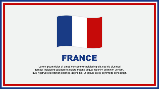 France Flag Abstract Background Design Template. France Independence Day Banner Social Media Vector Illustration. France Banner
