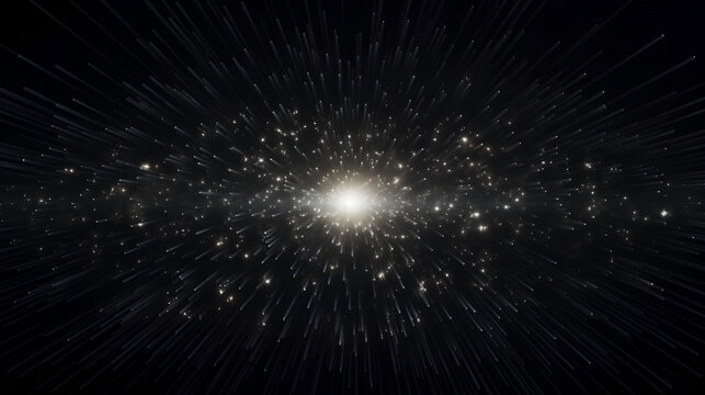 Abstract stars and space dust in the universe. Starry outer space background.Generative AI
