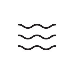 Wave vector icon. Waves flat sign design. Sea waves symbol pictogram. UX UI icon