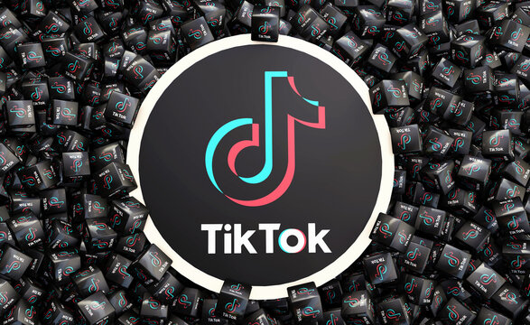 Tiktok, Tiktok Logo, Social Media Image - Social Media Visual Design (3D Rendering)