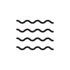 Wave vector icon. Waves flat sign design. Sea waves symbol pictogram. UX UI icon