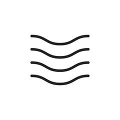 Wave vector icon. Waves flat sign design. Sea waves symbol pictogram. UX UI icon