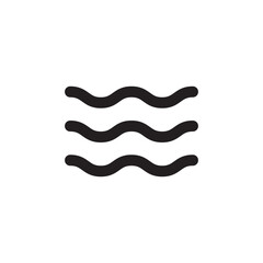 Wave vector icon. Waves flat sign design. Sea waves symbol pictogram. UX UI icon