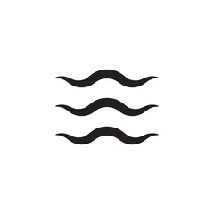 Wave vector icon. Waves flat sign design. Sea waves symbol pictogram. UX UI icon