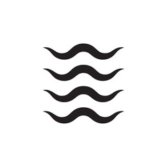 Wave vector icon. Waves flat sign design. Sea waves symbol pictogram. UX UI icon
