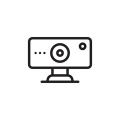 Web camera vector icon. Web camera flat sign design. Web camera symbol pictogram. UX UI icon