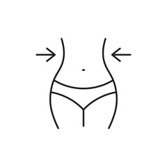 Woman hips vector icon. Woman body flat sign design. Women hip symbol pictogram. Human diet icon. UX UI icon