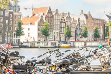 Lots of Bicycles on the Amsterdam Canal