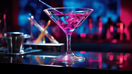 A glass of martini alcoholic drink