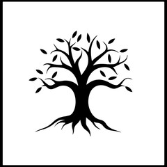 Obraz premium silhouette plant tree images