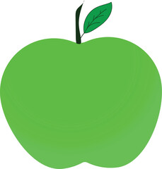 green apple isolated on white